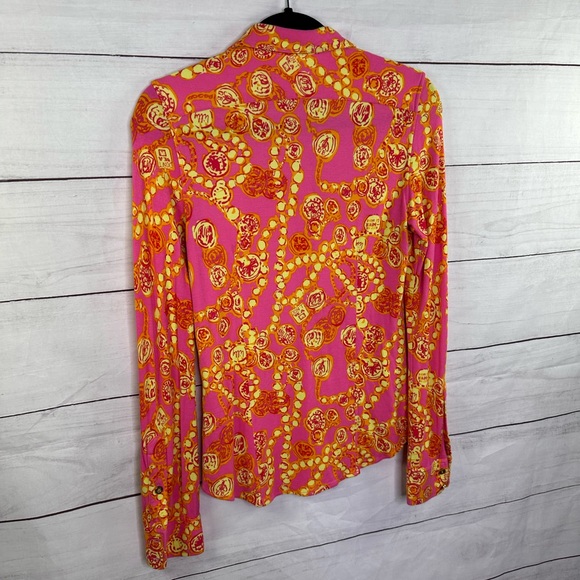 Lilly Pulitzer Pink Button Up Blouse Size S - Picture 4 of 7